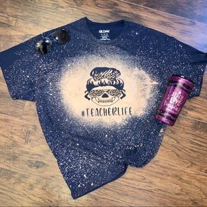 Bleached teacher T-shirt